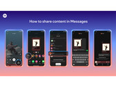 Une image promotionnelle de la nouvelle fonction de messagerie de Spotify qui explique comment l'utiliser. (Source de l'image : Spotify)