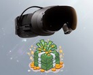 Le Steam Frame de Valve représenté ci-dessus, au milieu d’une pile de billets