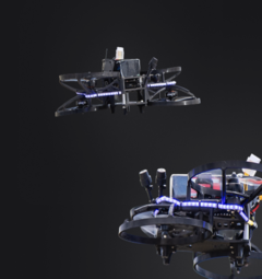 Équipés de moyens de dissuasion non létaux tels que des klaxons, des bombes à air et des pistolets à poivre, les drones de la CGA peuvent bombarder les assaillants de diverses manières. (Source de l'image : site CGA)