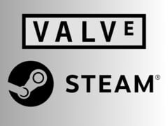 Logos Valve et Steam (Source de l'image : Valve Corporation, Domaine public, via Wikimedia Commons, DemonDays64, modification d'un fichier de Valve Corporation, Domaine public, via Wikimedia Commons)