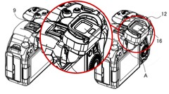 Canon a révélé une conception de viseur intégré inclinable dans un récent dépôt de brevet au Japon. (Source de l'image : Canon - édité)