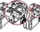 Canon a révélé une conception de viseur intégré inclinable dans un récent dépôt de brevet au Japon. (Source de l'image : Canon - édité)