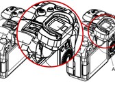 Canon a révélé une conception de viseur intégré inclinable dans un récent dépôt de brevet au Japon. (Source de l'image : Canon - édité)