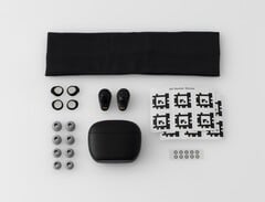 La boîte contient quatre tailles d'embouts en mousse, deux ailerons stabilisateurs et le bandeau pour les scans (Image source : Final)