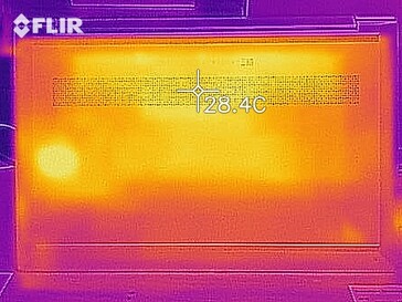 Carte thermique - Fonctionnement au ralenti (en bas)