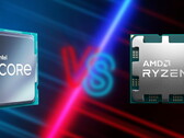 La famille Intel Raptor Lake comprend les UGS Core i9, Core i7 et Core i5 K et KF. (Source : Gam-Ol sur Pixabay, AMD, Intel-édité)