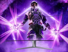 Le dernier moniteur OLED d'AOC s'appuie sur un panneau de 45 pouces très incurvé. (Image : AOC)