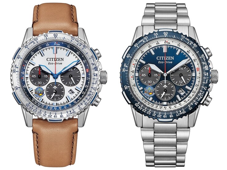 Les montres Citizen Promaster Blue Impulse Limited Edition CA4661-09A (à gauche) et CA4665-59L (à droite). (Source de l'image : Citizen)