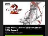 Guild Wars 2 : Heroic Edition maintenant une récompense GeForce Now (Source : Own)