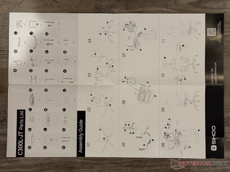 Instructions de montage pour le Sihoo Doro C300