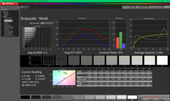 Niveaux de gris avant étalonnage
