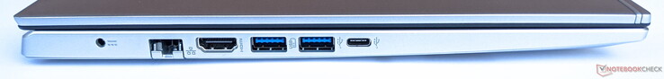 A gauche : alimentation, GigabitLAN, 2x USB 3.1 Gen1 Tyep-A, 1x USB 3.1 Gen1 Type-C