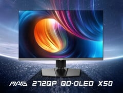 Le MAG 272QP X50 est le deuxième moniteur de jeu QD-OLED de MSI qui affiche un taux de rafraîchissement de 500 Hz. (Source de l&#039;image : MSI via ITHome)