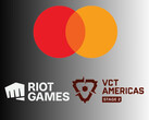 Les logos de Mastercard, Riot Games et VCT Americas sont montrés (Source de l'image : Mastercard, Riot Games, Valorant Champions Tour Americas YouTube avec modifications)
