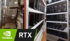 Des centaines d'ordinateurs portables de jeu Hasee avec Nvidia GeForce Les GPU de la série RTX 30 ont été utilisés dans les exploitations minières. (Source de l'image : Godfish BTCer/Nvidia - édité)