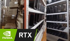 Des centaines d&#039;ordinateurs portables de jeu Hasee avec Nvidia GeForce Les GPU de la série RTX 30 ont été utilisés dans les exploitations minières. (Source de l&#039;image : Godfish BTCer/Nvidia - édité)