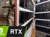 Des centaines d'ordinateurs portables de jeu Hasee avec Nvidia GeForce Les GPU de la série RTX 30 ont été utilisés dans les exploitations minières. (Source de l'image : Godfish BTCer/Nvidia - édité)