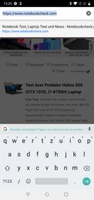 OnePlus 6 - Clavier en mode portrait.