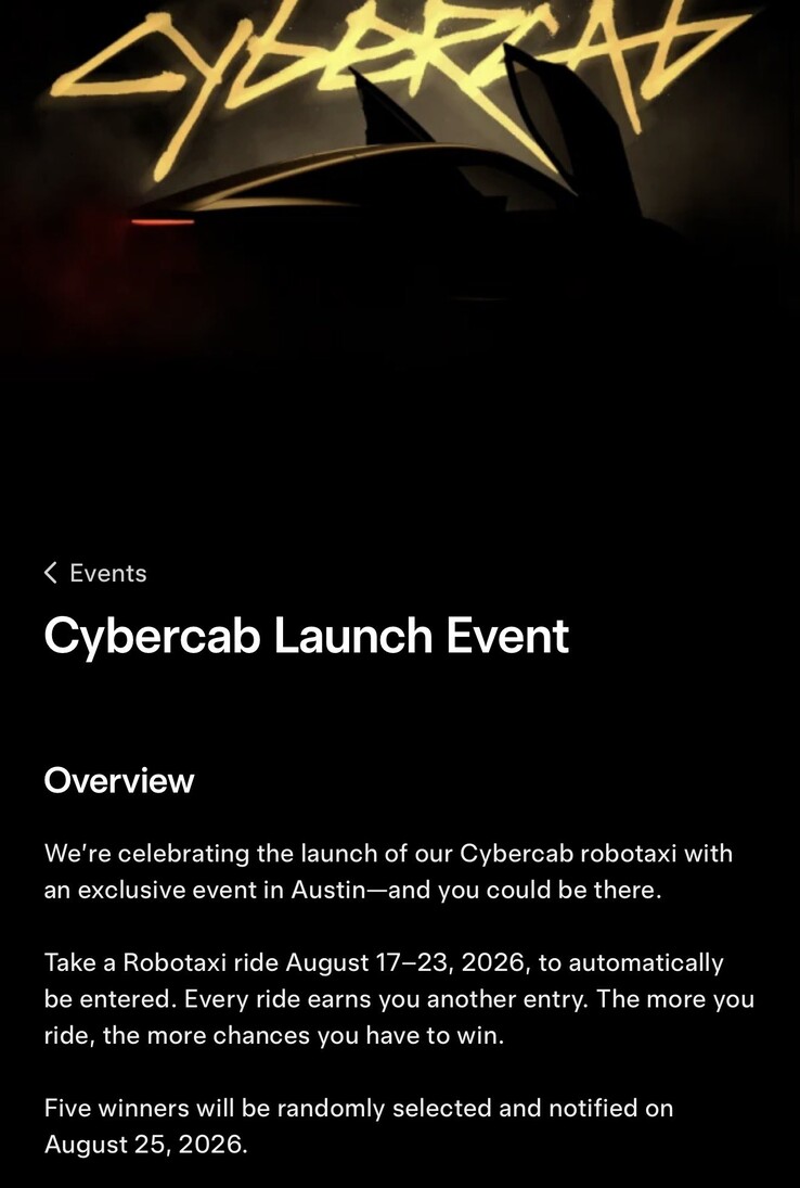 Teaser de l'événement de lancement de Cybercab