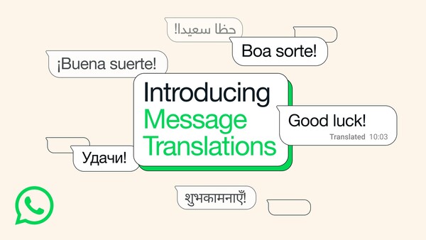 WhatsApp précise que la traduction se fait sur l'appareil afin de préserver la confidentialité. (Source de l'image : WhatsApp)