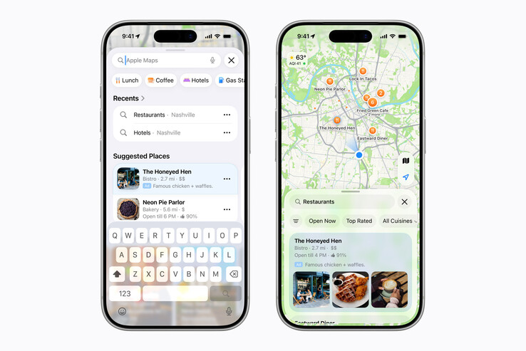 Publicités Apple Business sur Apple Maps