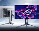 L'Asus ROG Swift OLED PG27AQWP-W adopte un design semi-translucide, contrairement à de nombreux moniteurs équivalents. (Source de l'image : Asus)