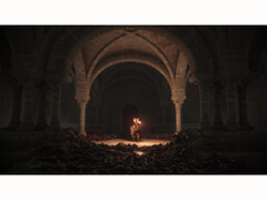 Une capture d'écran du jeu A Plague Tale : Innocence qui montre les mécanismes de jeu et les graphismes. (Source de l'image : Steam)