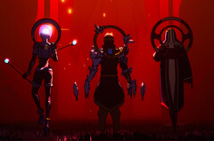 Teaser Steam Gatekeeper montrant trois gardiens sur fond rouge