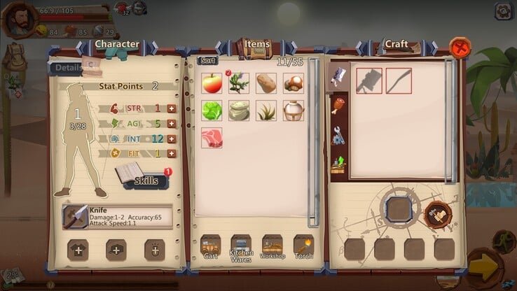 Une image montrant l'inventaire dans Home Behind. (Source de l'image : Steam)