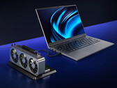 Le Lecoo Pro 14 Core Edition est équipé d’un processeur Intel Core Ultra 5 135H. Sur la photo : l’ordinateur portable avec une configuration eGPU.