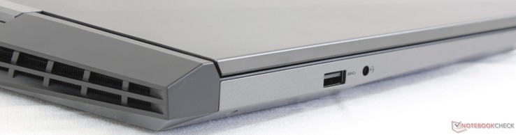 Côté gauche : USB A 3.1, combo audio 3,5 mm.