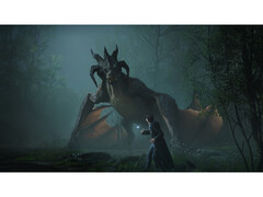 Capture d'écran de la version PC de Hogwarts Legacy montrant l'environnement et la conception des ennemis. (Source de l'image : Steam)