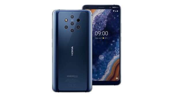 Le Nokia 9 PureView était équipé de cinq caméras de 12 mégapixels à l'arrière. (Source de l'image : Nokia/waybackmachine)