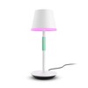 La lampe de table portable Philips Hue Go en blanc avec poignée sarcelle. (Source : Philips Hue)