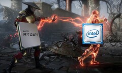 AMD a retiré à Intel une plus grande part de l&#039;utilisation des processeurs. (Source de l&#039;image : AMD/Intel/Warner Bros. - édité)
