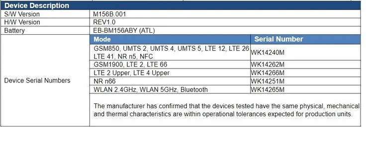 La batterie du Galaxy M15 5G...(Source : FCC)