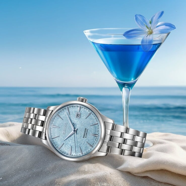 La montre Presage Cocktail Time Maya Bay Limited Edition de Seiko. (Source de l'image : Seiko)