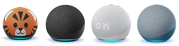 Les nouveaux intervenants d'Echo et Echo Dot. (Source : Amazon)