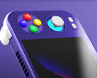 Le RG476H d'Anbernic dans sa couleur inspirée du Gamecube. (Source : Anbernic)