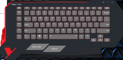 L'éditeur de macros "Magic Y Key" du Lenovo Legion Y730 15ICH est facile à configurer.