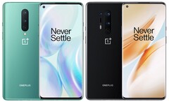 Les OnePlus 8 et OnePlus 8 Pro ont un emplacement à gauche pour le trou de la caméra selfie. (Source de l&#039;image : OnePlus - édité)