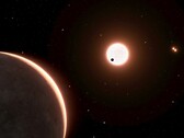 Illustration d'artiste montrant une exoplanète et son étoile.