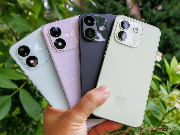 La gamme mondiale Redmi Note 17 (Pro Max à l'extrême droite)
