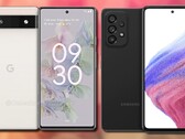 Le Google Pixel 6a pourrait avoir un prix compétitif par rapport au Samsung Galaxy A53 5G. (Image source : @OnLeaks/Samsung - édité)
