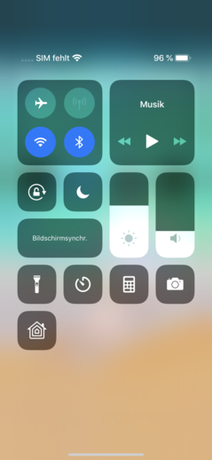 Réglages rapides d'iOS 12.