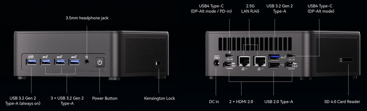 Les ports externes du Geekom IT13 Max (Source : Geekom)