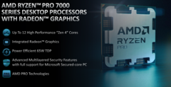 AMD a lancé trois nouveaux processeurs de marque &quot;Pro&quot; basés sur la technologie Zen 4 pour les ordinateurs de bureau (image via AMD)