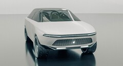 Rendu du concept de voiture brevetée Apple (image : Vanorama)