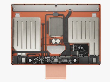Apple iMac 24 avec deux ventilateurs. (Image source : @fiyin/Apple)