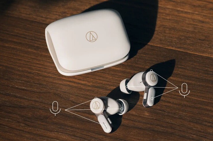 L'ATH-TWX7 utilise des microphones MEMS avec formation de faisceau pour capter votre voix sans bruit de fond. (Source : Audio-Technica)